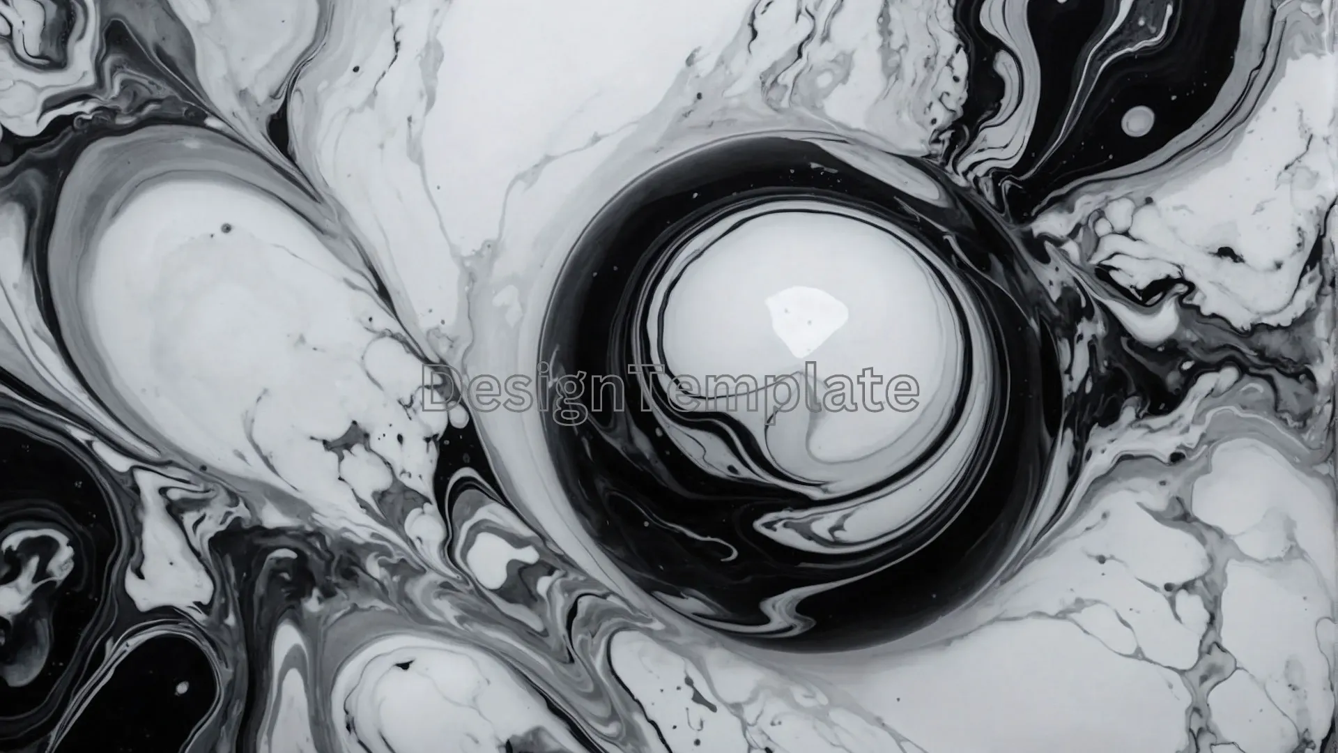 Fluidity Black and White Marble Background Image HD image